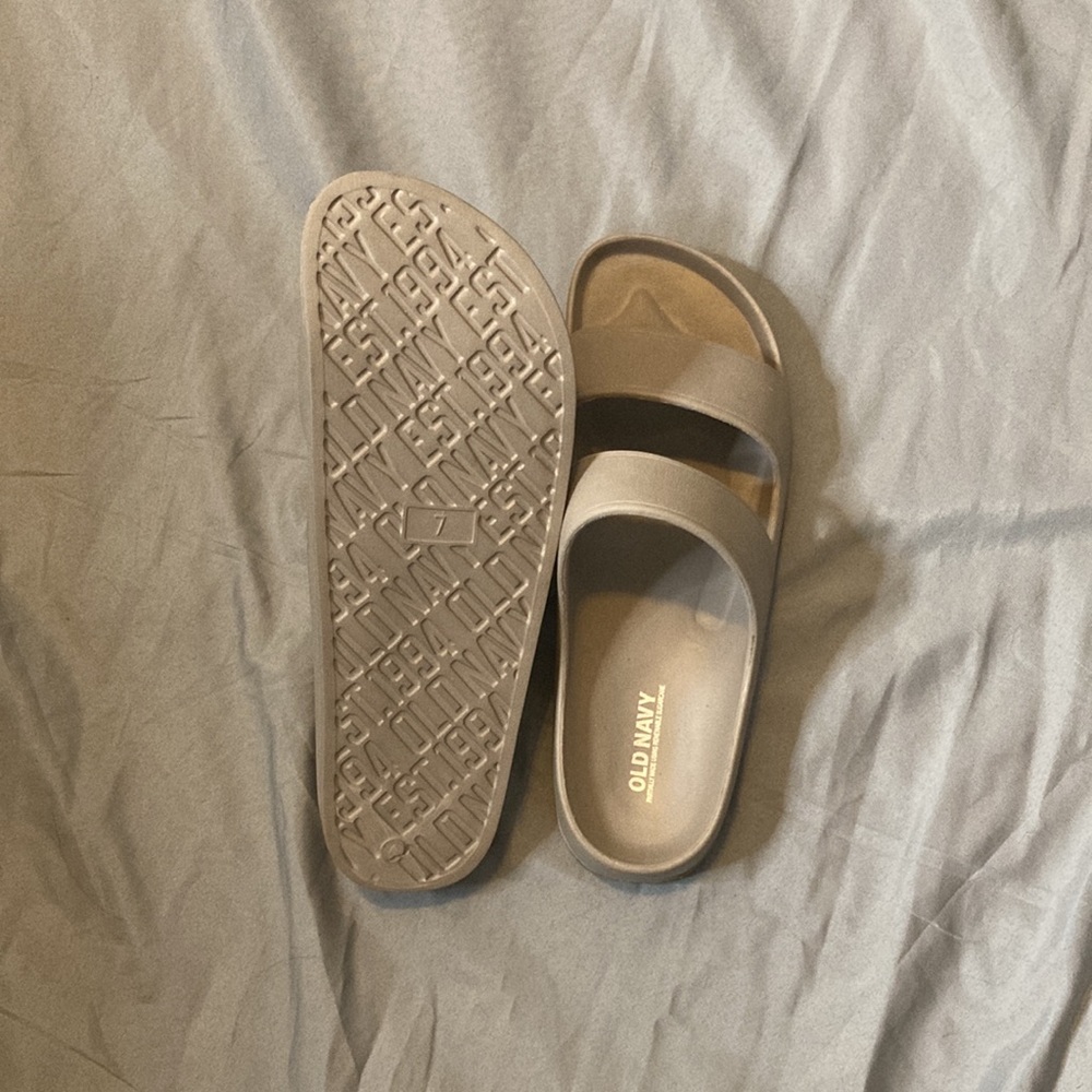 Size 7 Beige Slides from Old Navy